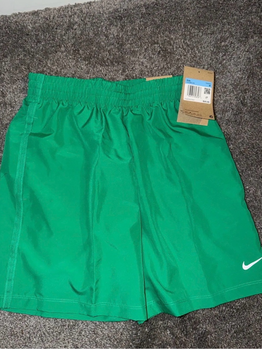 Nike Bright Green Kids Athletic Shorts